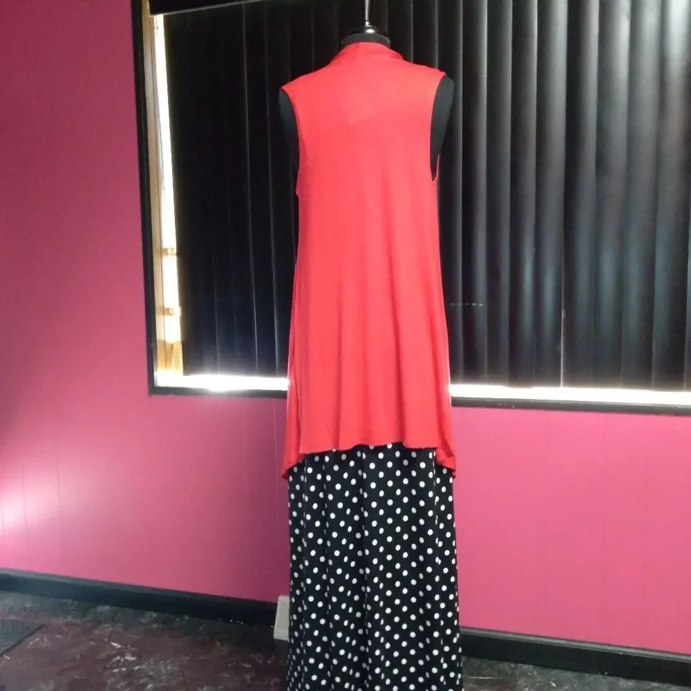 Zenana Plus Size Red Sleeveless Open Front Cardig… - image 3